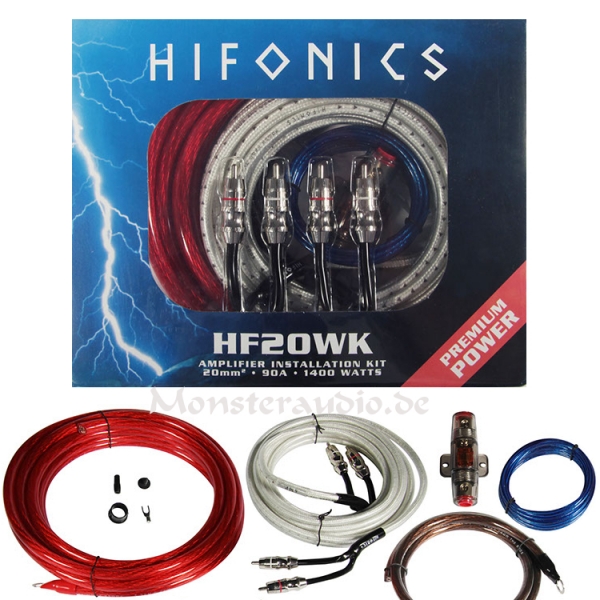 Hifonics HF20WK 20mm² Anschlusskit Verstärker Kabelset 20qmm HF-20WK